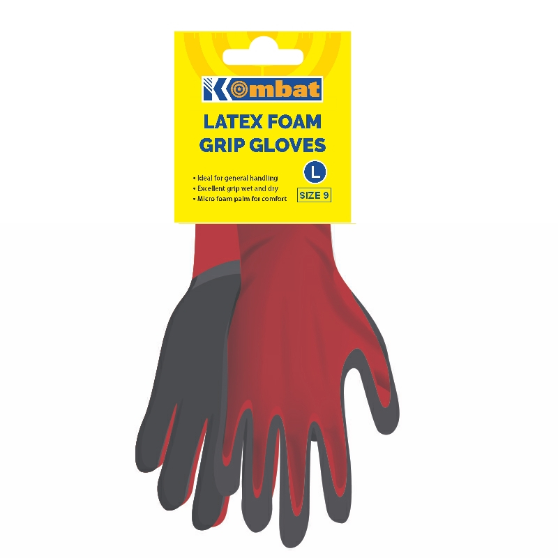 Latex Foam Grip Gloves